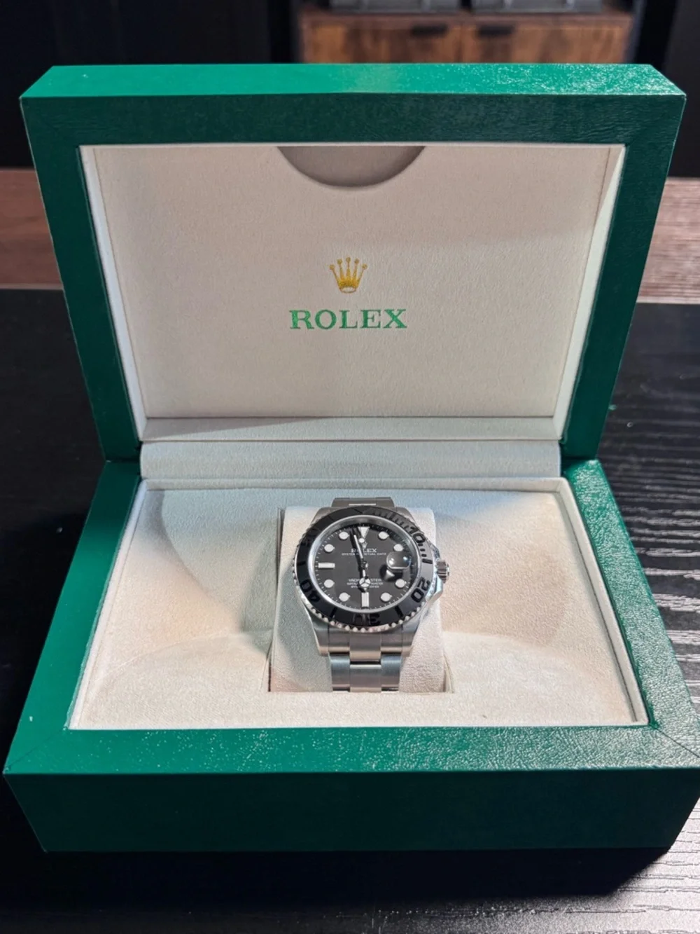 Rolex Black and Silver Yacht-Master Stainless Steel Watch - Picture 6 of 9